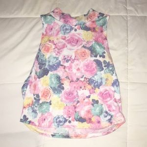 flowered crop top
